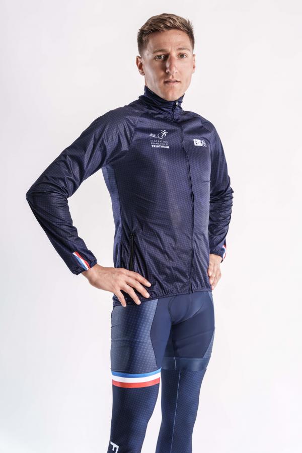 Veste vélo coupe-vent France Z3R0D - veste hiver cyclisme