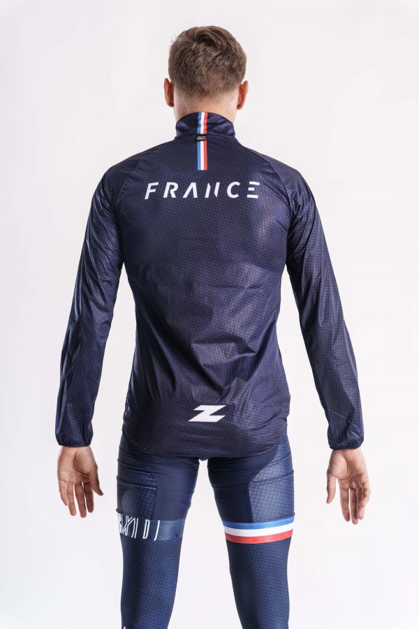 Veste vélo coupe-vent France Z3R0D - veste hiver cyclisme