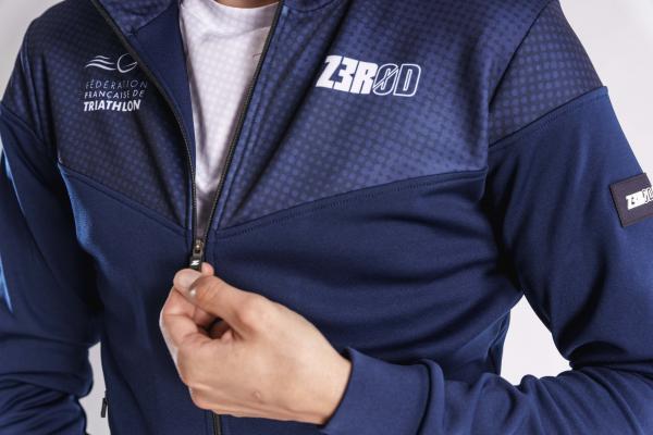 Z3R0D - Triathlon : ghg : TRACKSUIT TOP FRANCE (MARINE)