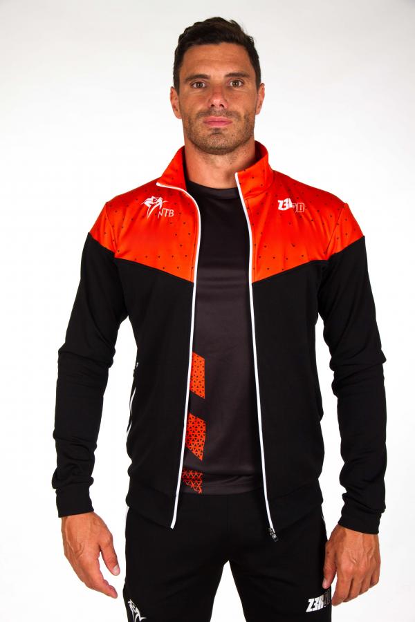 Z3R0D - Triathlon : Lifestyle   : NETHERLANDS TRACKSUIT TOP  (BLACK)