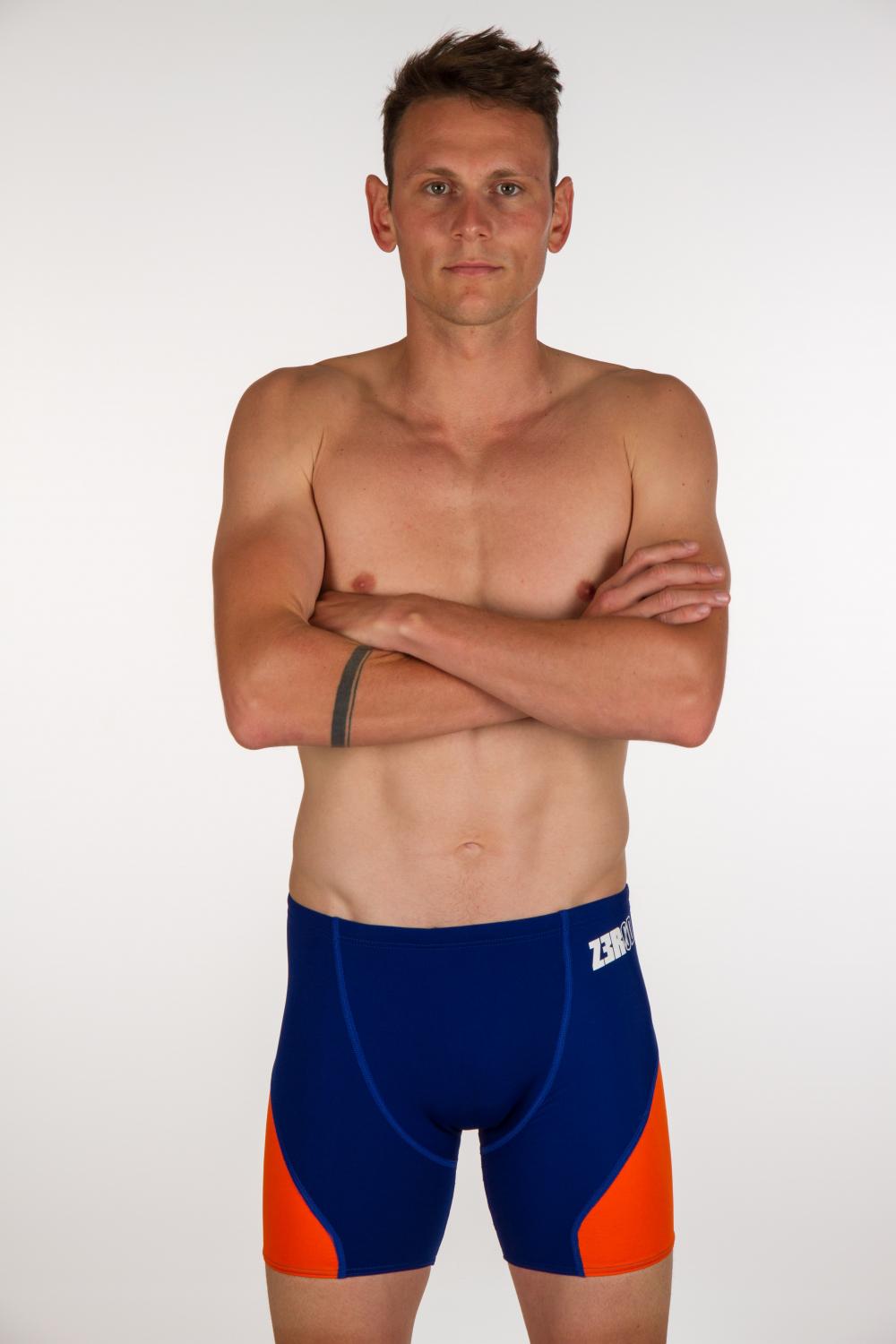 Maillot de bain Homme - Boxer - Bleu Orange - ZEROD