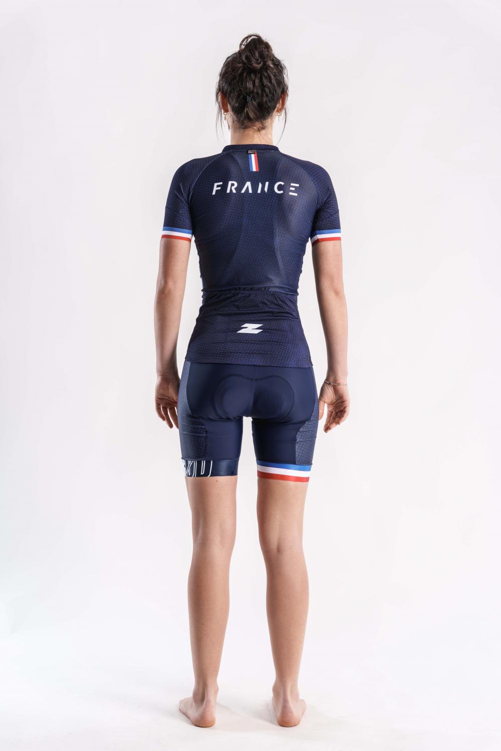 Cuissard long vélo Z3R0D France, tenue de vélo hiver pour hommes