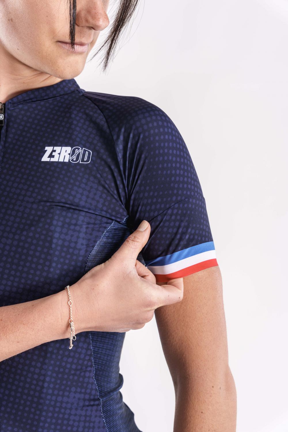 Maillot de vélo Zero Rh Trinity W Top Dame bleu blanc rouge – Dynamic Vélo  : vente Maillots vélo femme en ligne