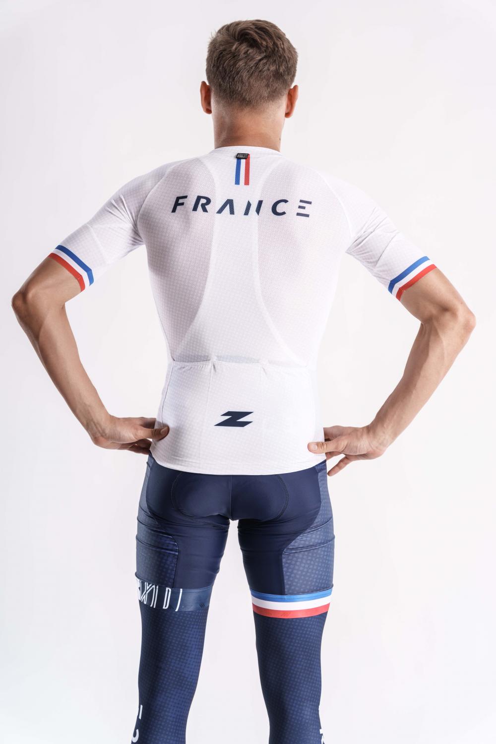 MAILLOT LONG DE CYCLISME HIVER BLEU - TRACE+ - CycloPro