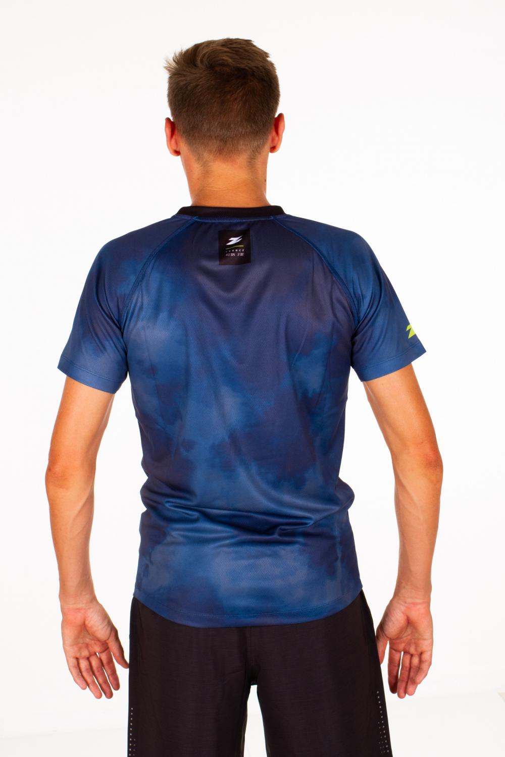 Z3R0D Lime Thunderstorm running tshirt for men